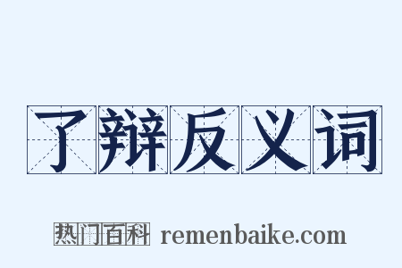 了辩反义词是什么意思的图片